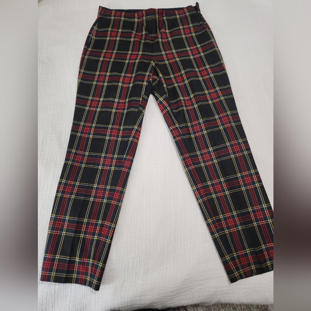 J CREW Tartan womens pants size 4
